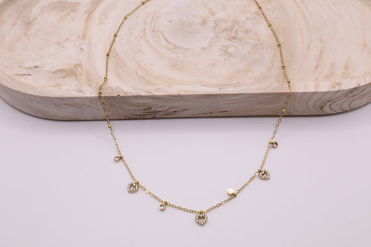 Heart charm necklace