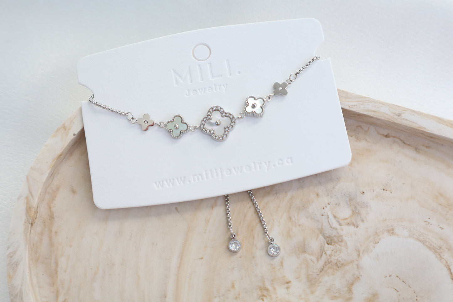 Emma bracelet (DS, five clovers)