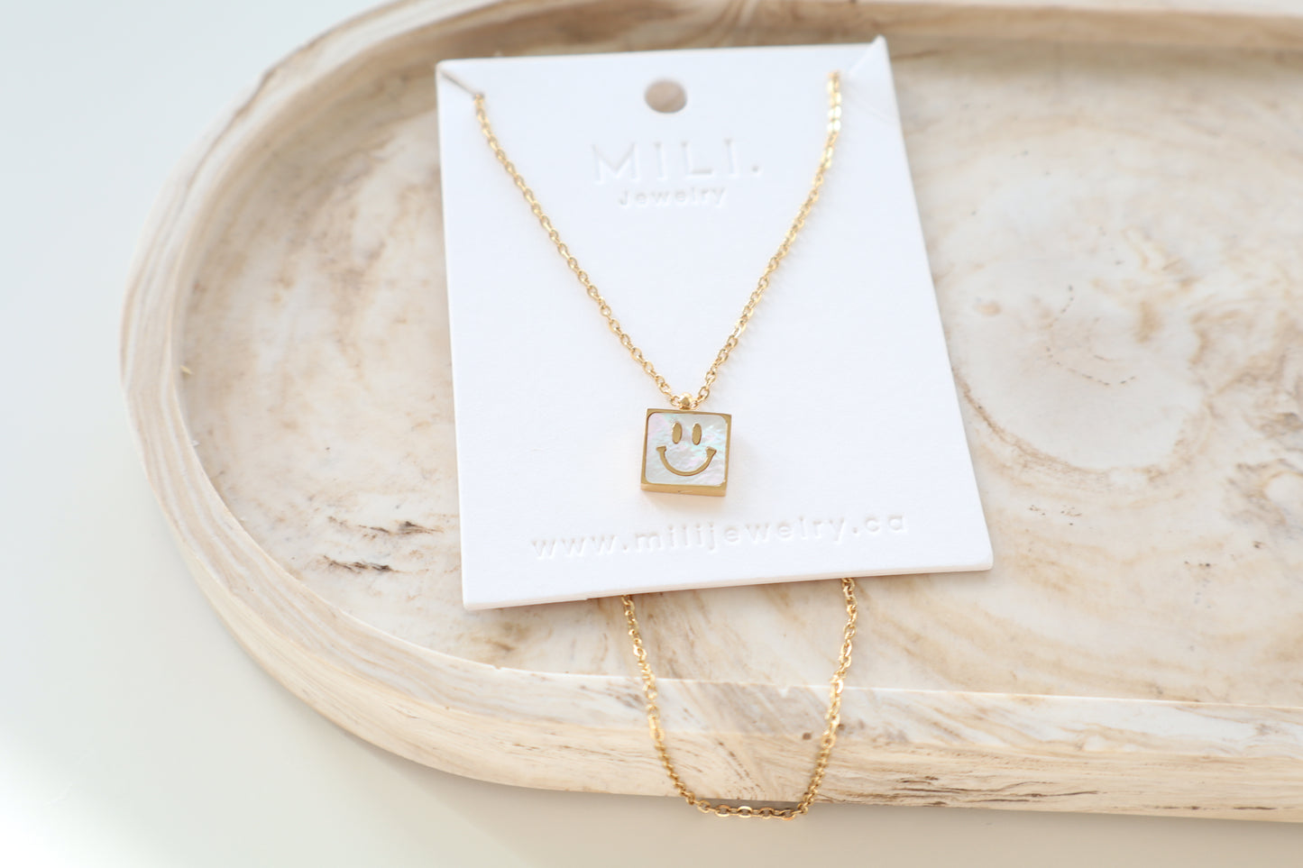 Happy face necklace