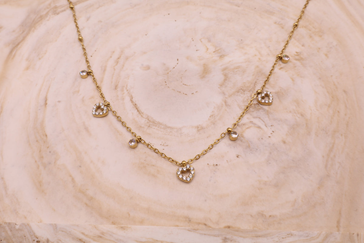 Heart charm necklace