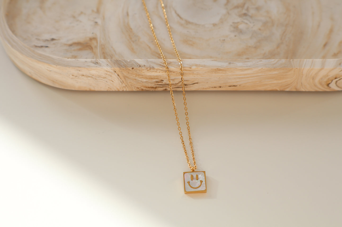 Happy face necklace